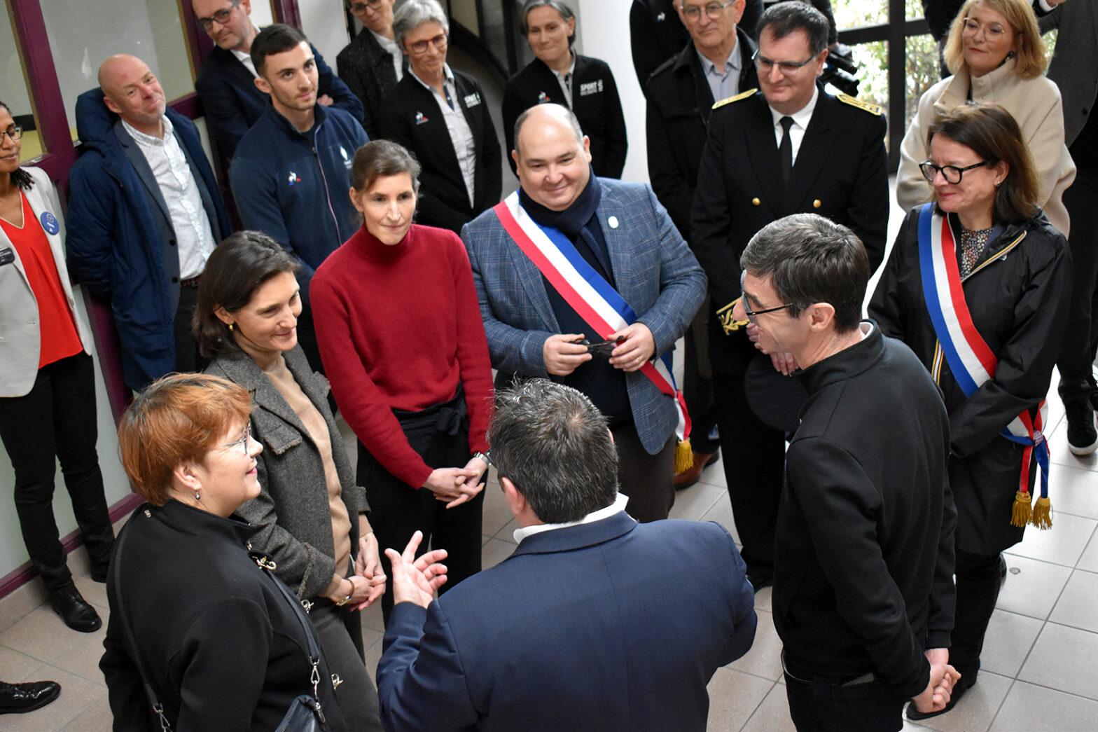 La Ministre Madame Amélie Oudéa-Castéra en visite à la MRP de Sport Bretagne